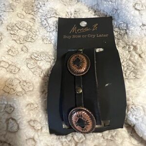 Mona B Black and Copper Bracelet